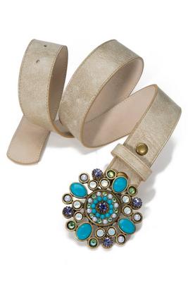 turquoise multistone buckle belt
