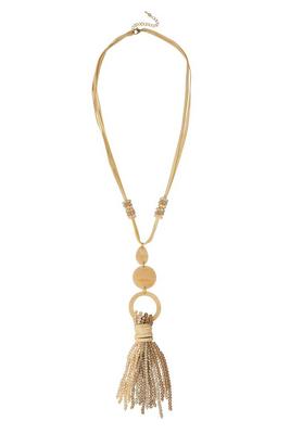 long beaded tassel necklace