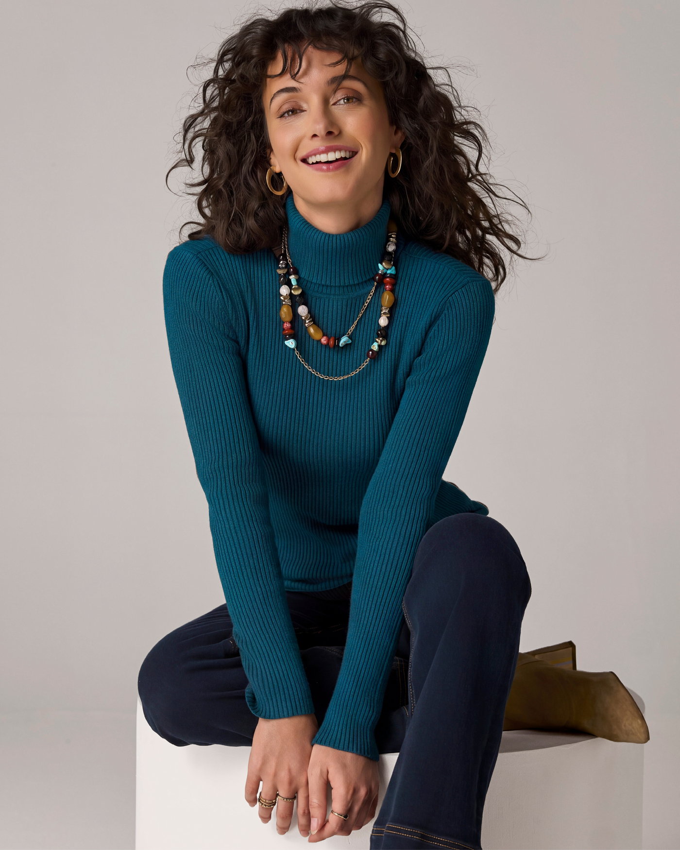Ribbed Turtleneck Sweater Seaport