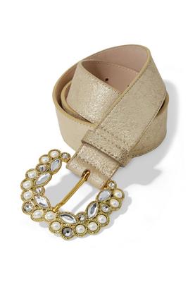 Display product reviews for Pearl and Embellished Metallic Belt
