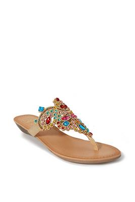 embellished crystal sandal