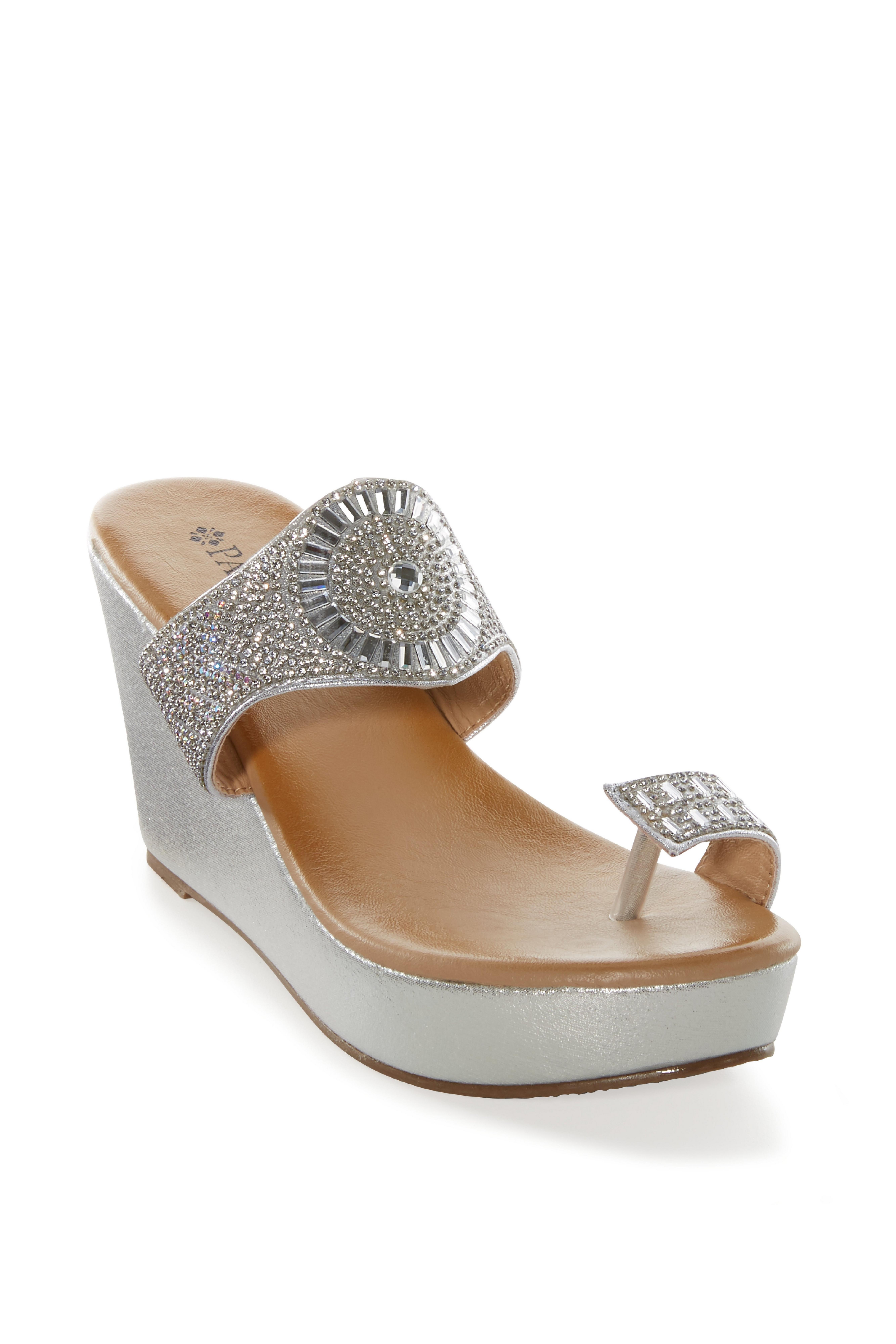Embellished Toe-ring Wedge Sandal | Boston Proper