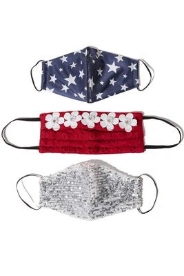 Display product reviews for Americana Fashion Protective Masks Three-Pack