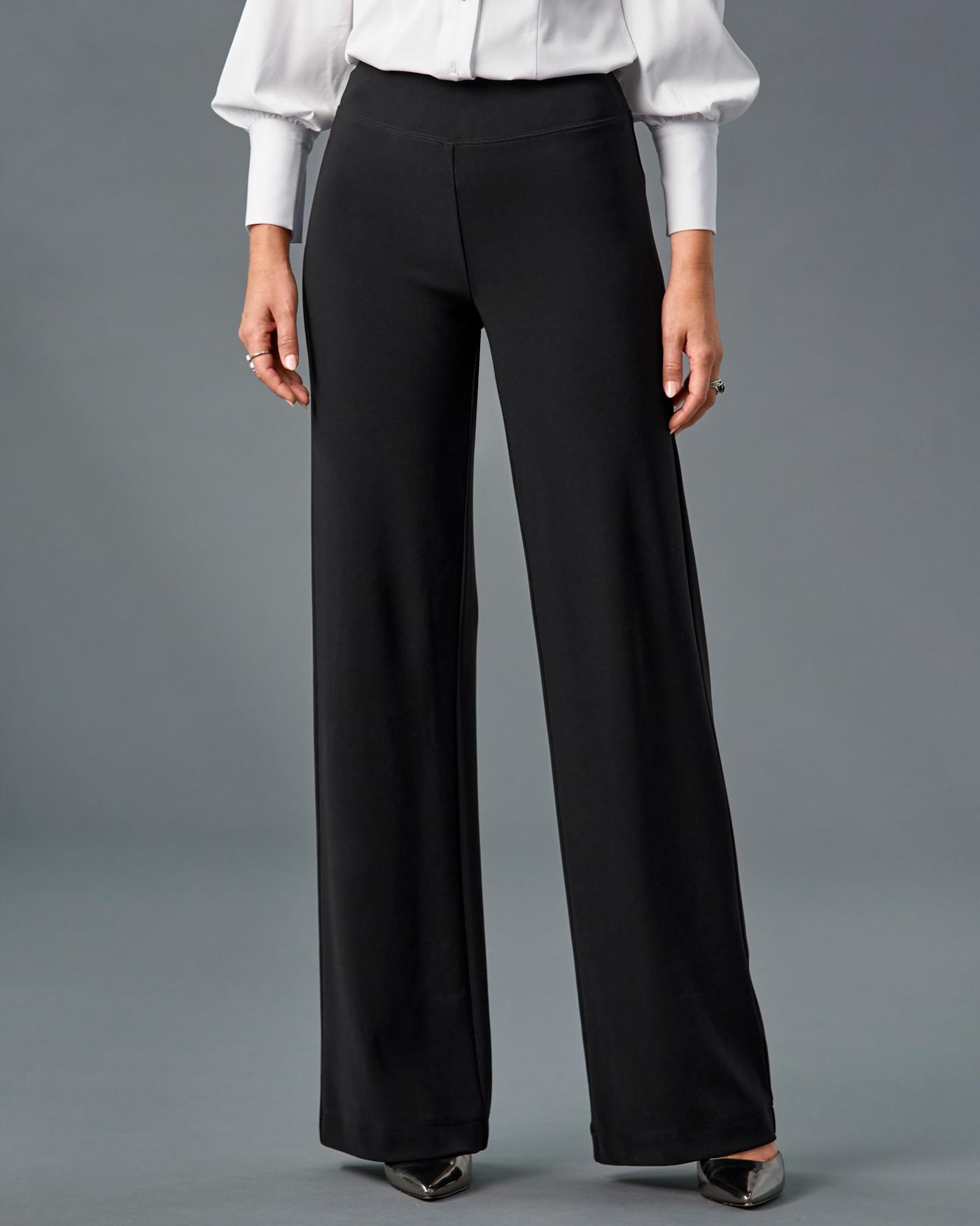 black palazzo dress pants Beyond Travel Pant - Jet Effortlessly elegant and endlessly 12 D black velvet halter dress Size:FR 36