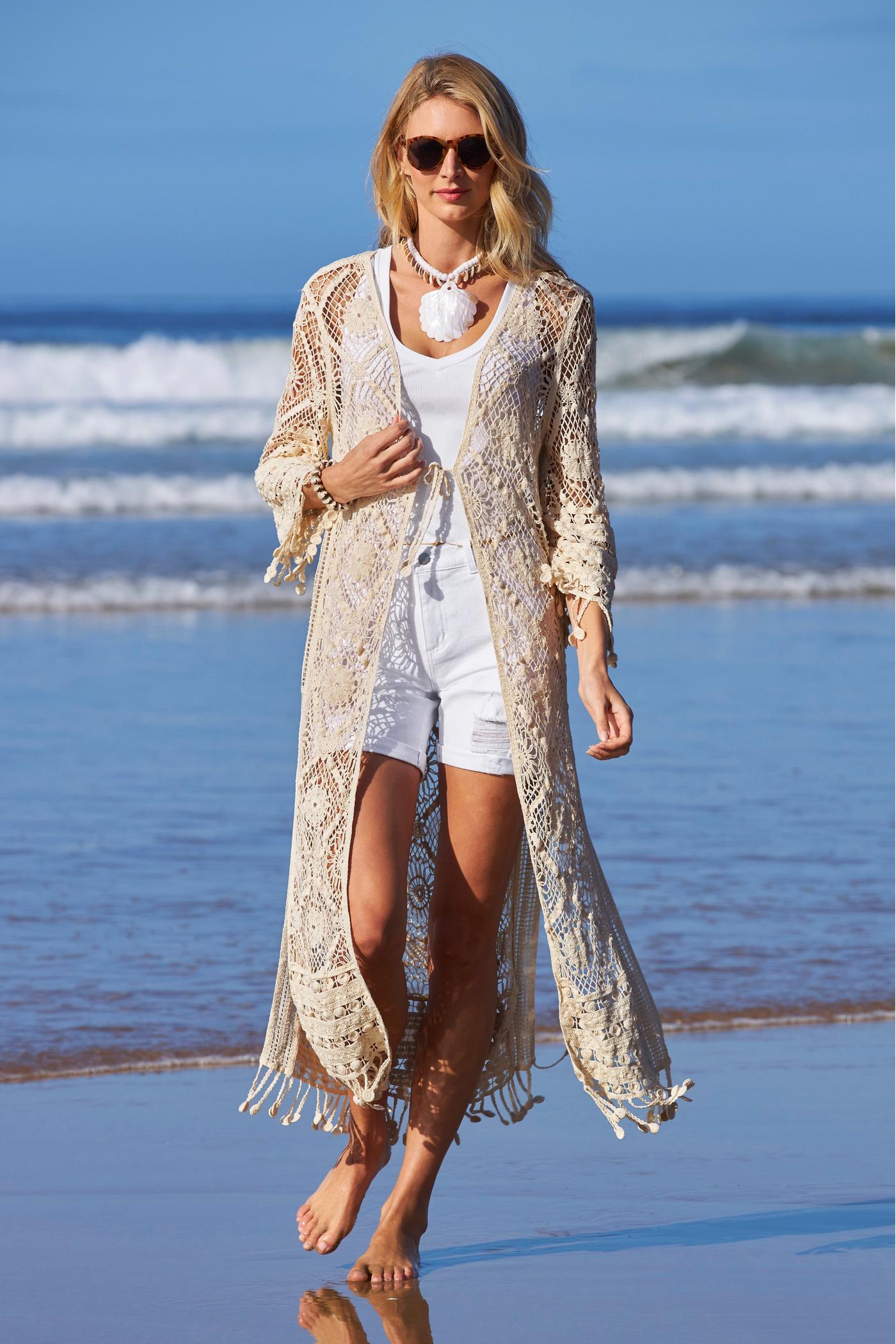 Crochet Pattern Duster Off White