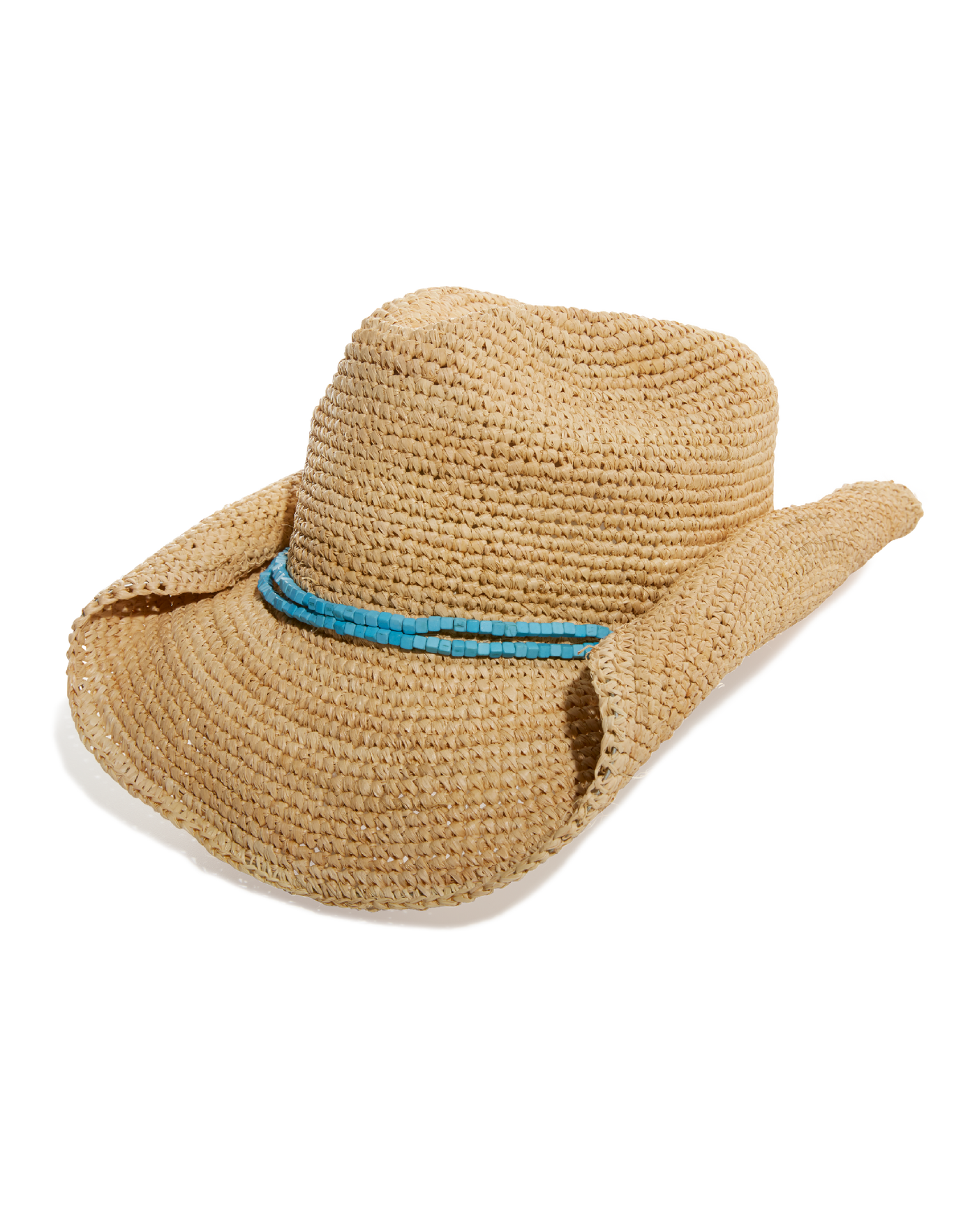 Beaded Embellished Cowboy Hat Natural