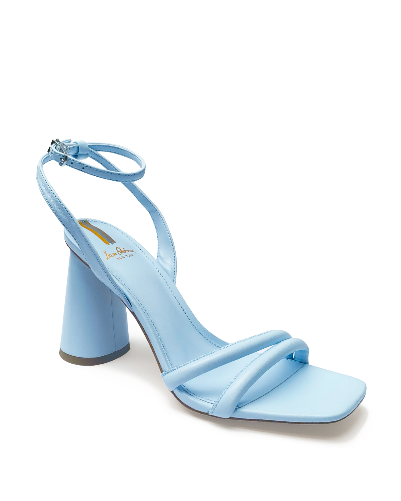 Double-Strap Dress Heel Light Blue