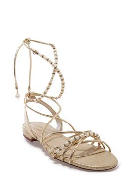 Pearl Lace-Up Sandal