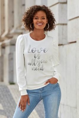 Love Is All You Need Embellished Sweatshirt