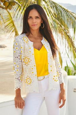 Novelty Floral Beaded Lace Jacket
