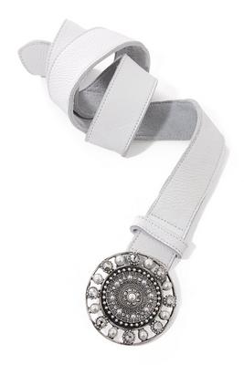 Crystal And Pearl Buckle Belt