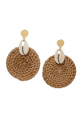 Woven Seashell Earrings