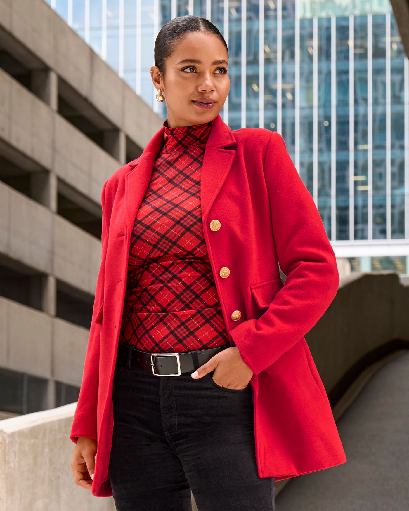 Classic Tailored Coat Racing Red