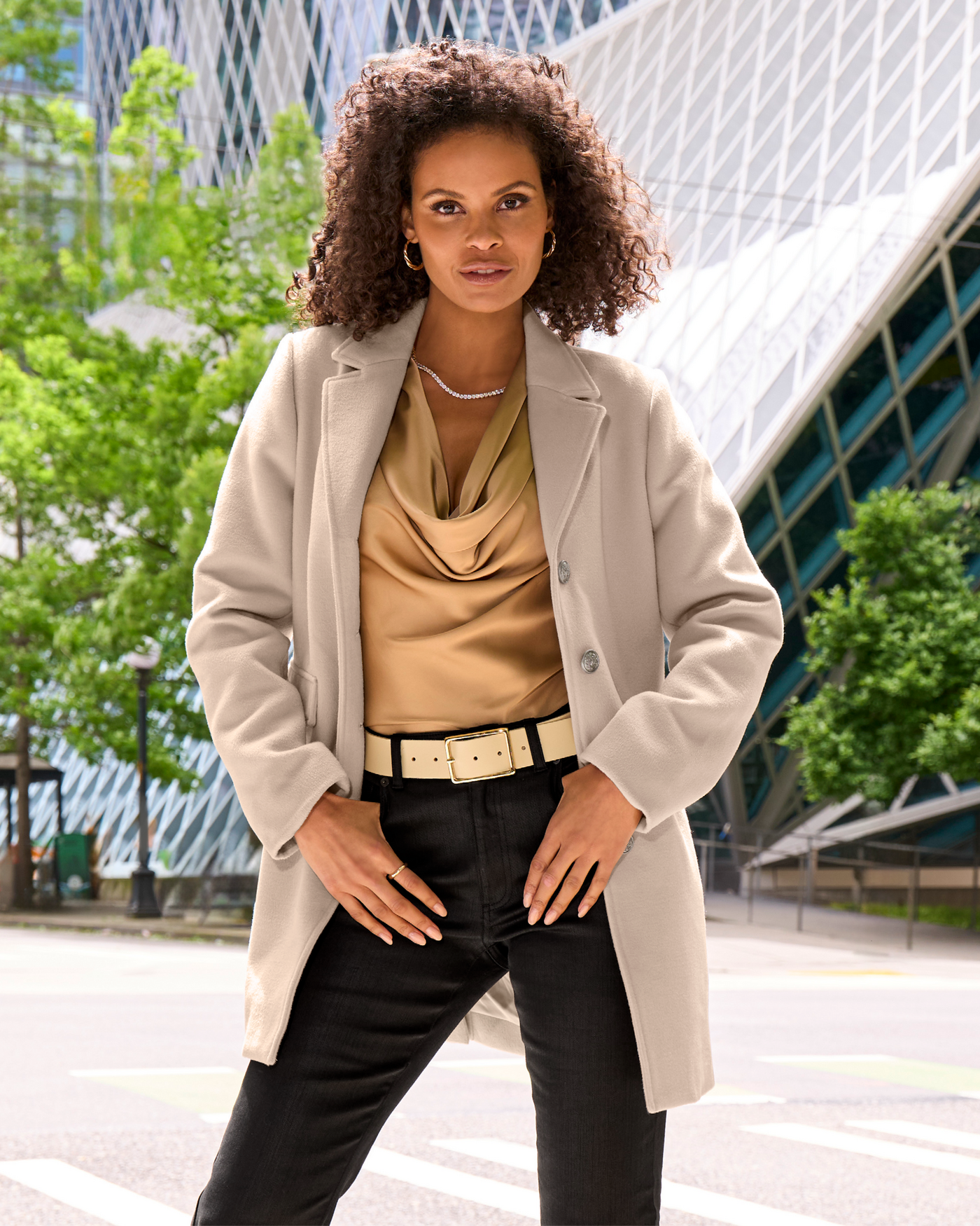 Classic Tailored Coat Pearl