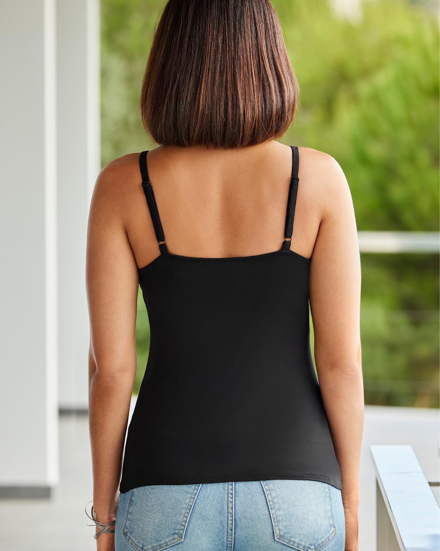 Lace Trim Cami - Black | Boston Proper