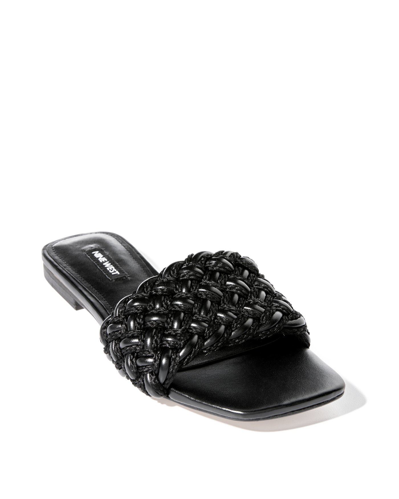 Braided Slide Sandal Black