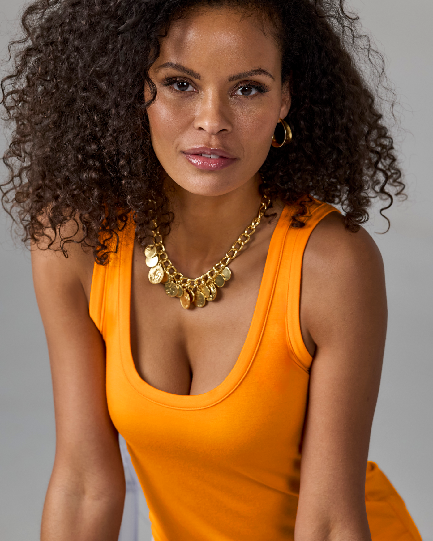 So Effortless Scoop-Neck Tank Top Bird of Paradise