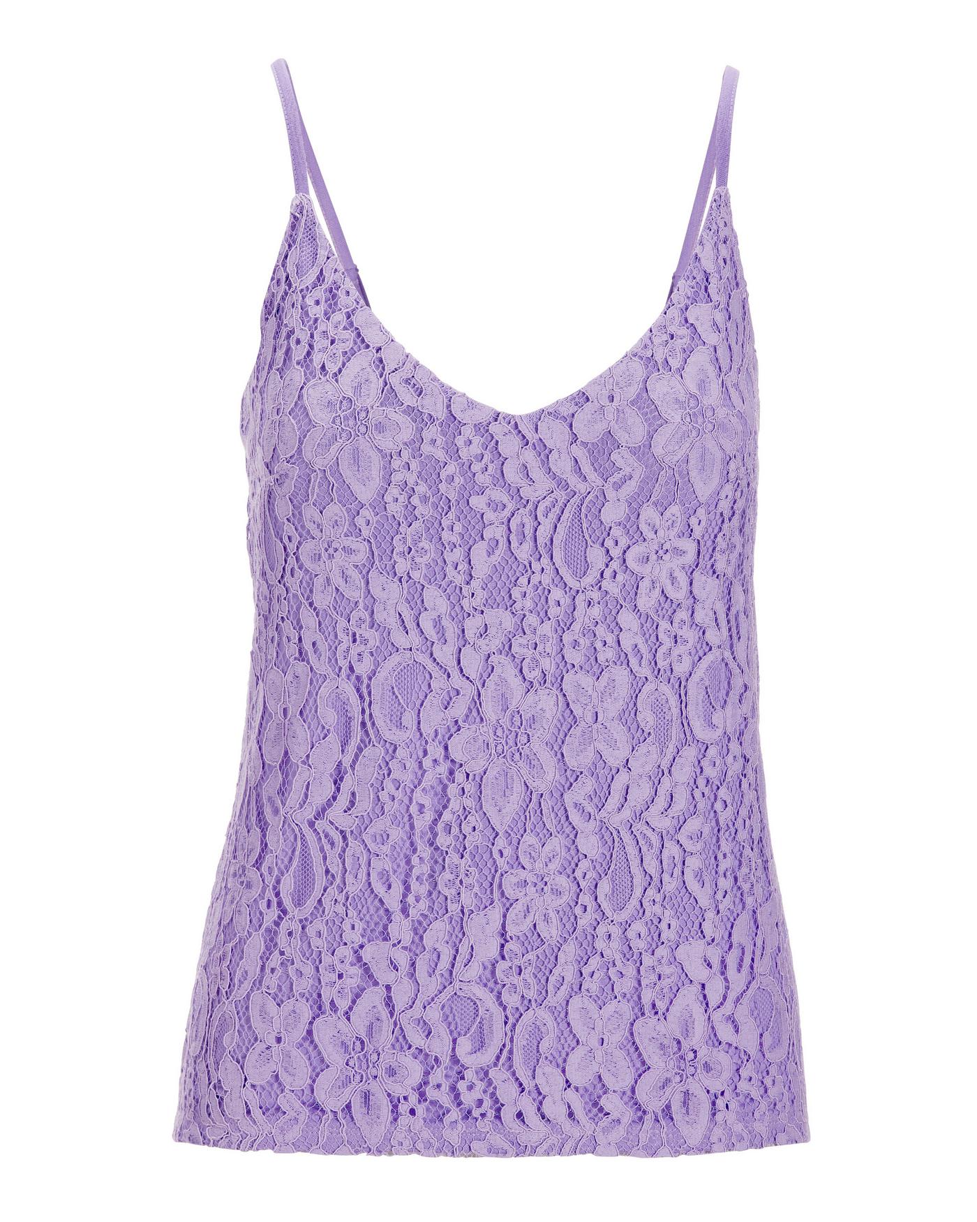 Lace Front V-Neck Cami Top - Pastel Lilac – Boston Proper
