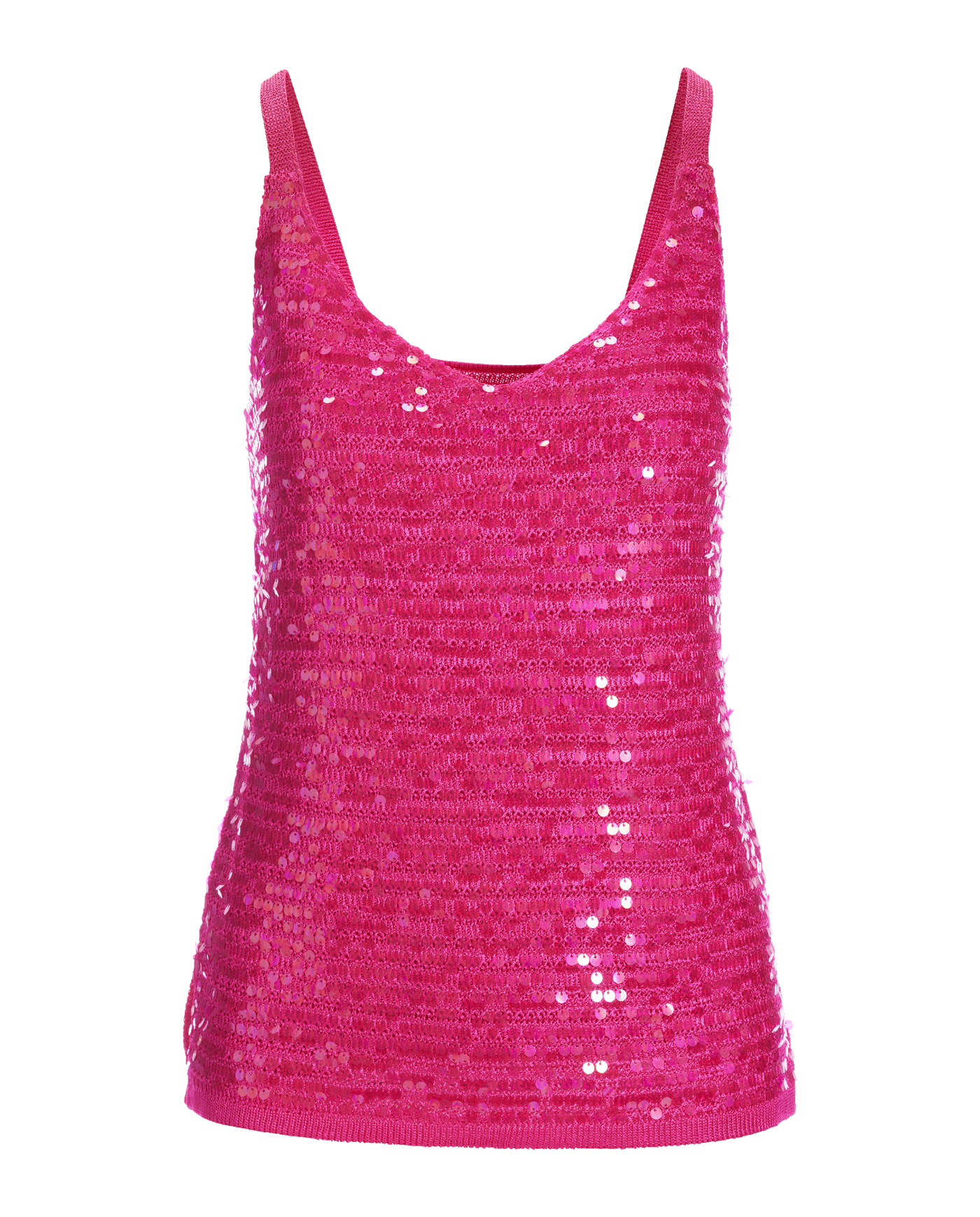 Sequin V-Neck Sweater Tank - Fuchsia Purple | Boston Proper
