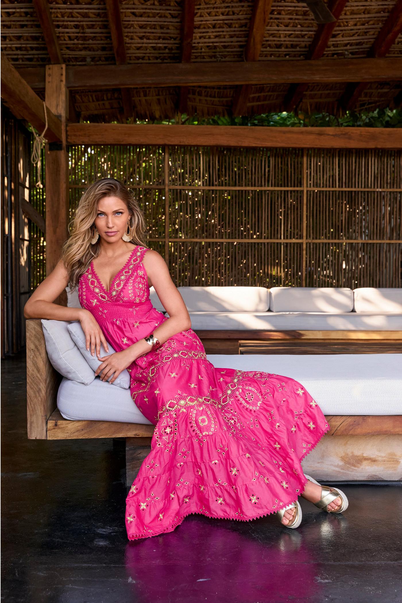 silk satin dress Zya Light Pink Maxi - US 10 Size US:US 4 Women's Sexy Open Top vendor:KYHABride Ideal for prom nights