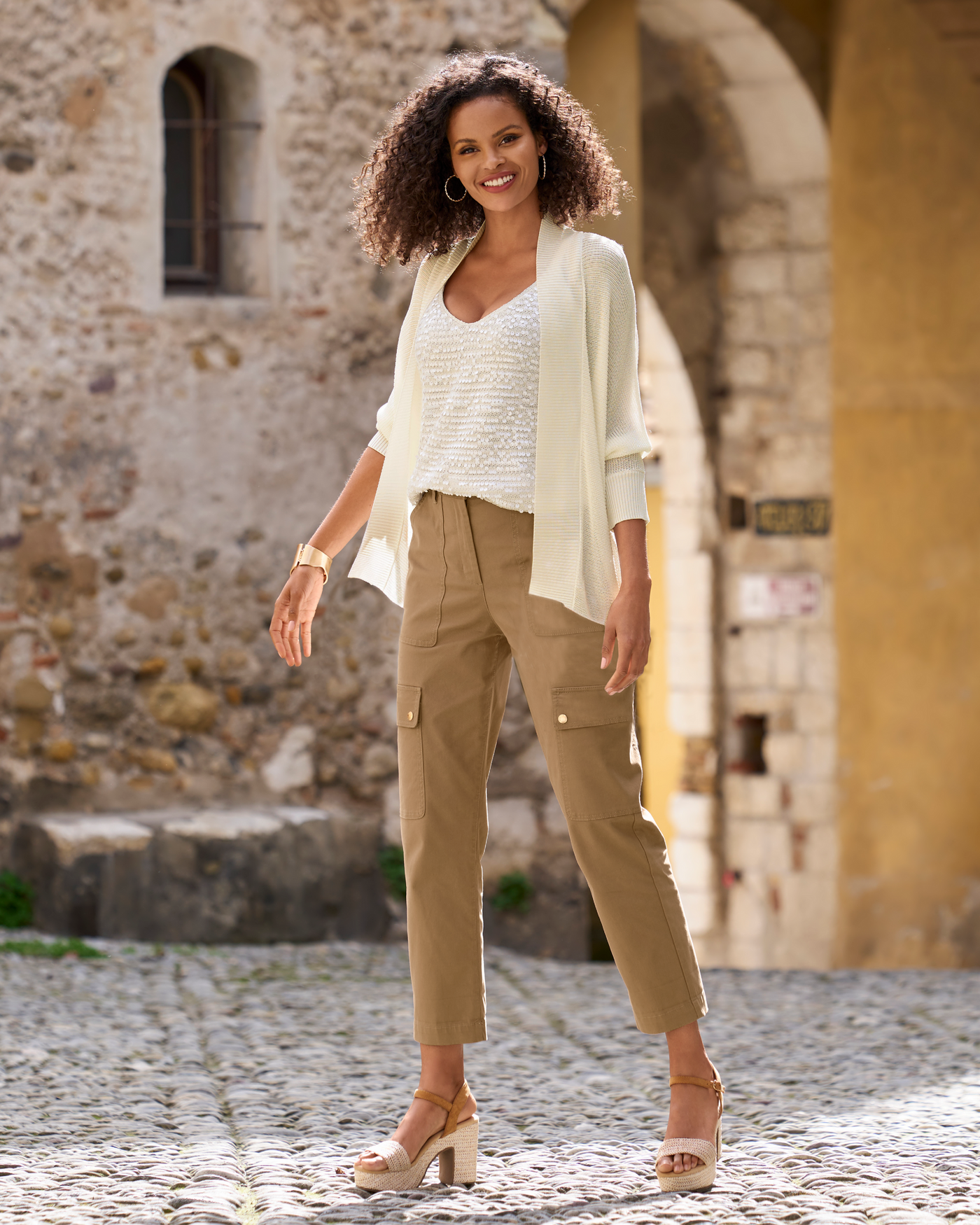 Short Effortless Cardigan Sweater Off White – Boston Proper
