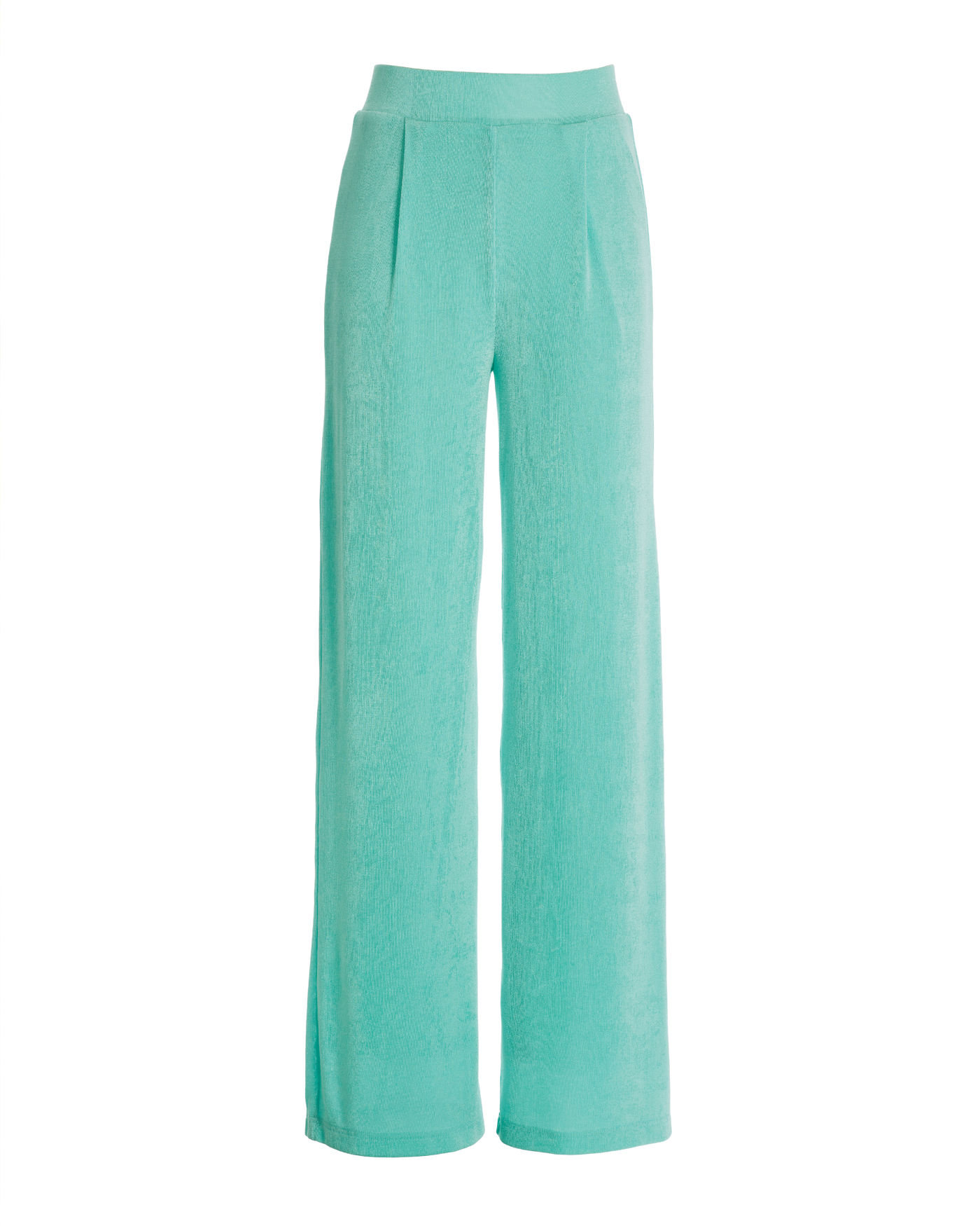 Malibu Slinky Knit Pleated Wide Leg Pant - Turquoise – Boston Proper