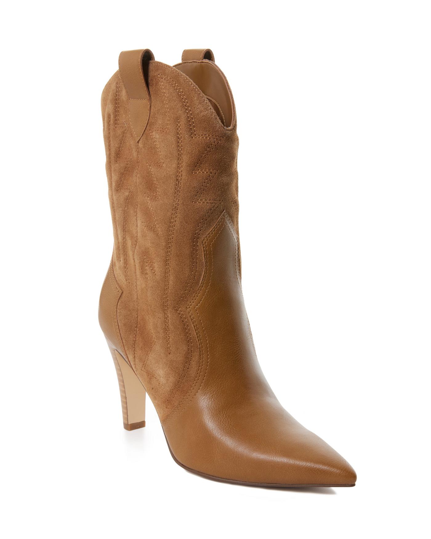 Western Heeled Boot Tan