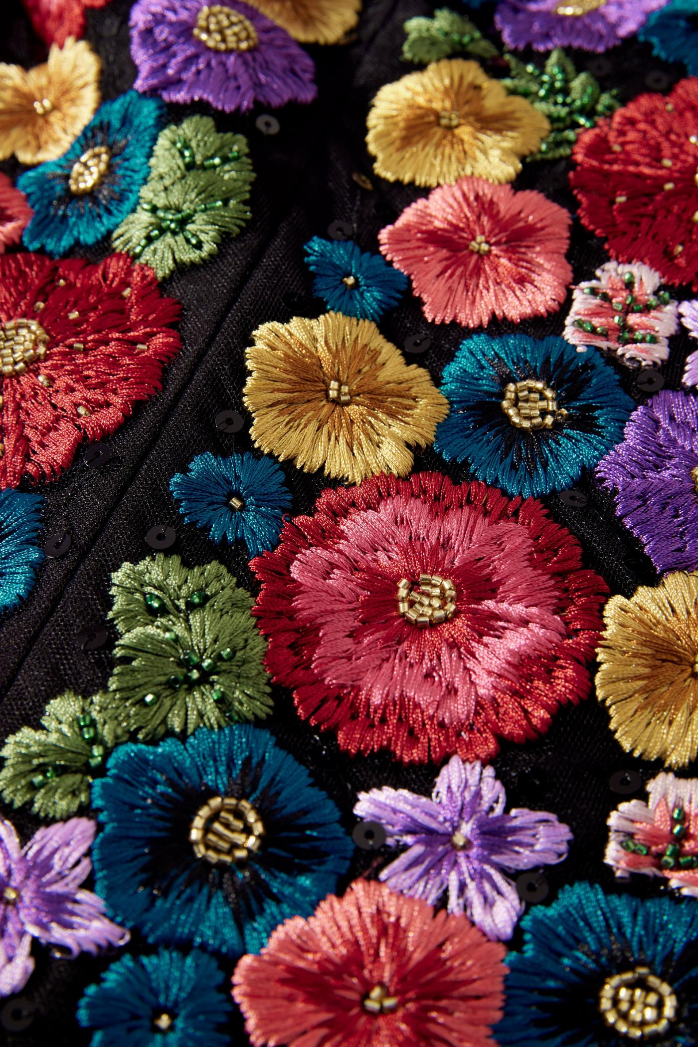 Hand Beaded and Embroidered Floral Jacket - Multi – Boston Proper