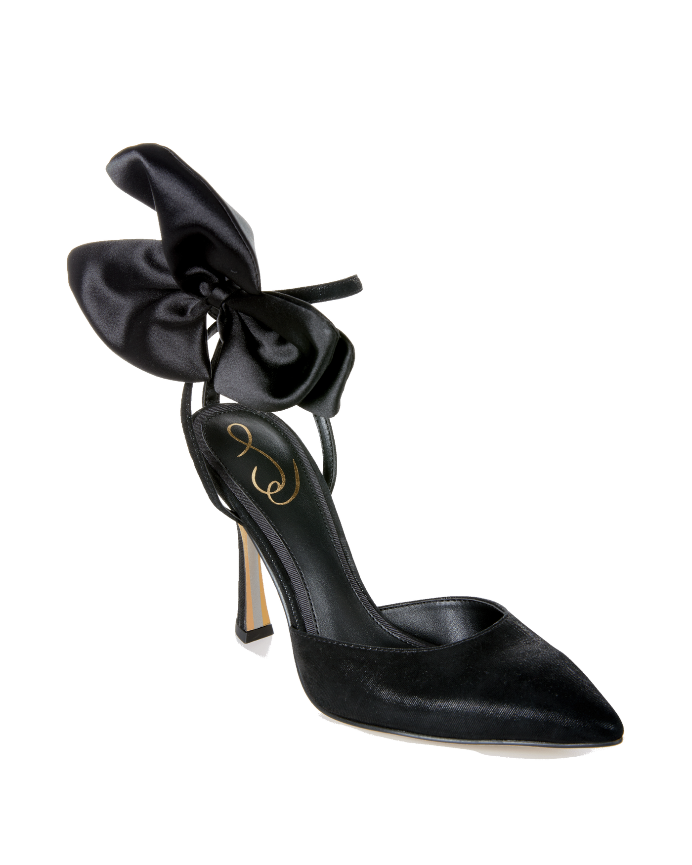 Bow Pointed Toe Heel Black