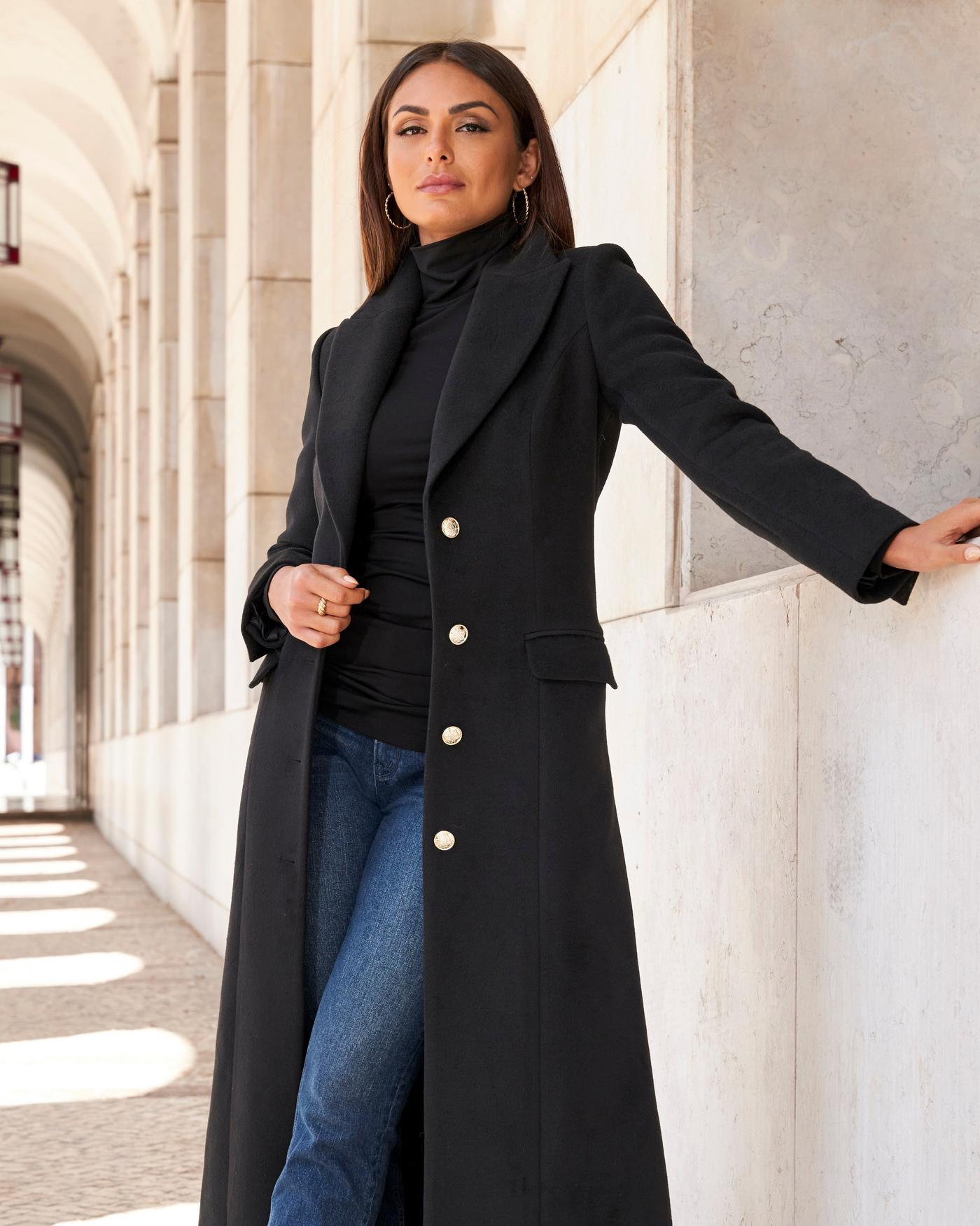 So Chic Ruched Turtleneck Top - Black | Boston Proper