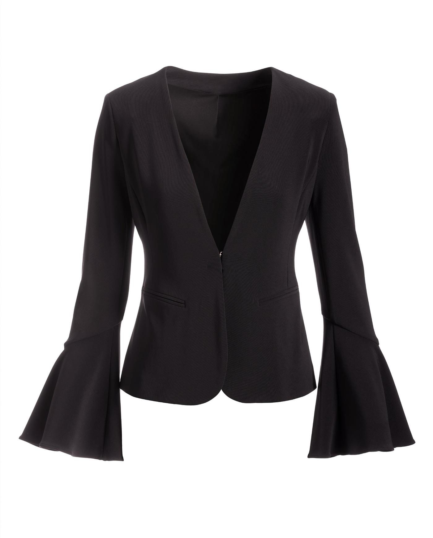 Beyond Travel Flare Sleeve Jacket - Jet Black – Boston Proper