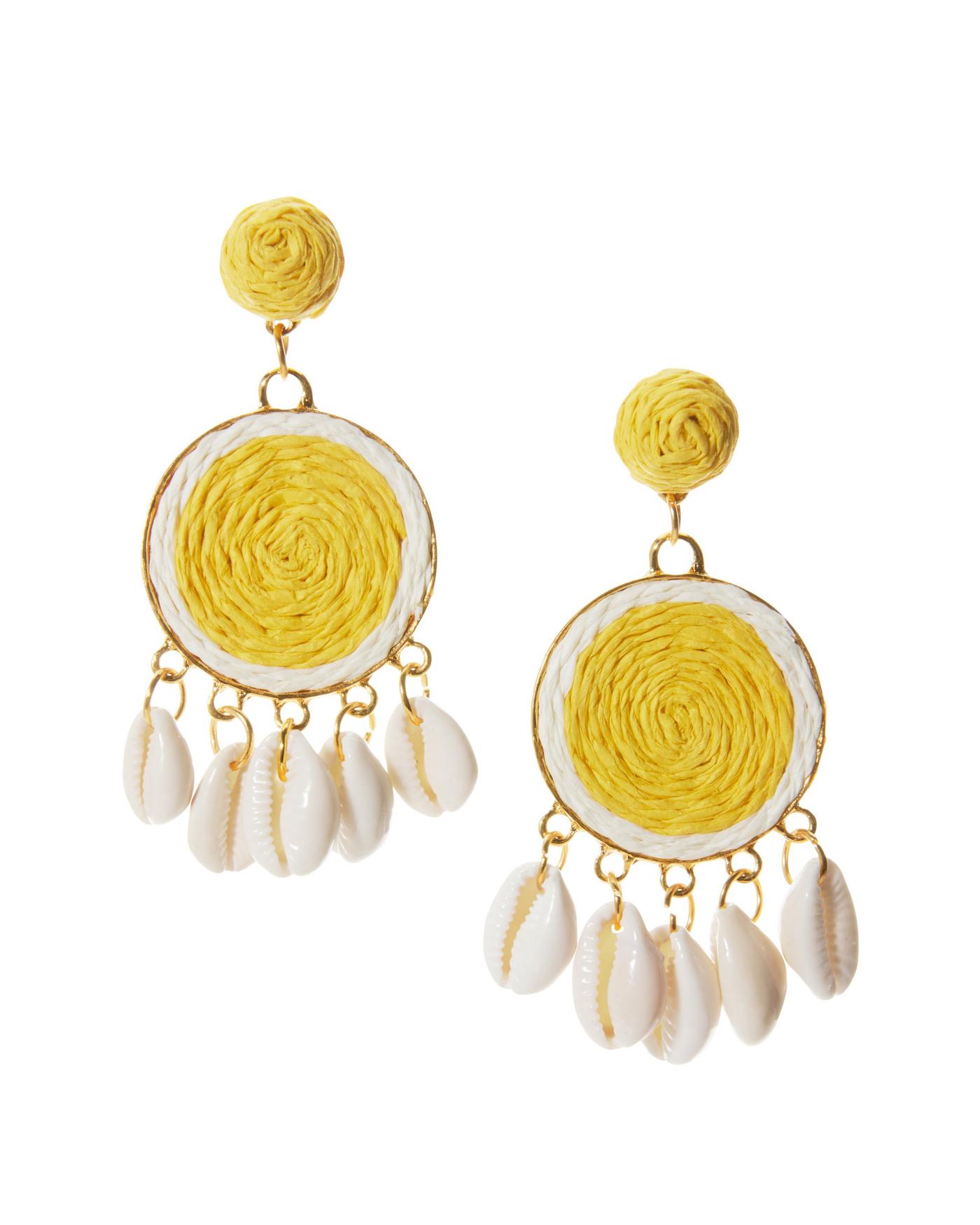 Statement Shell Earring Yellow