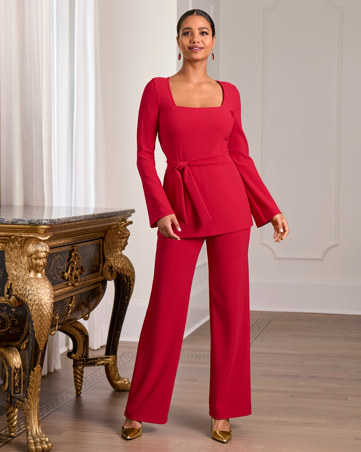 Beyond Travel High Rise Palazzo Pant French Kiss