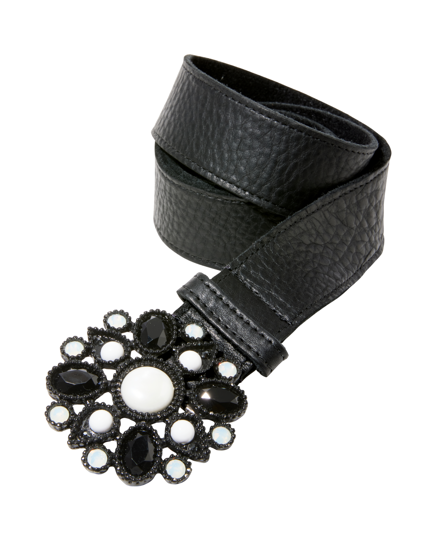 Gem Buckle Belt Black Multi