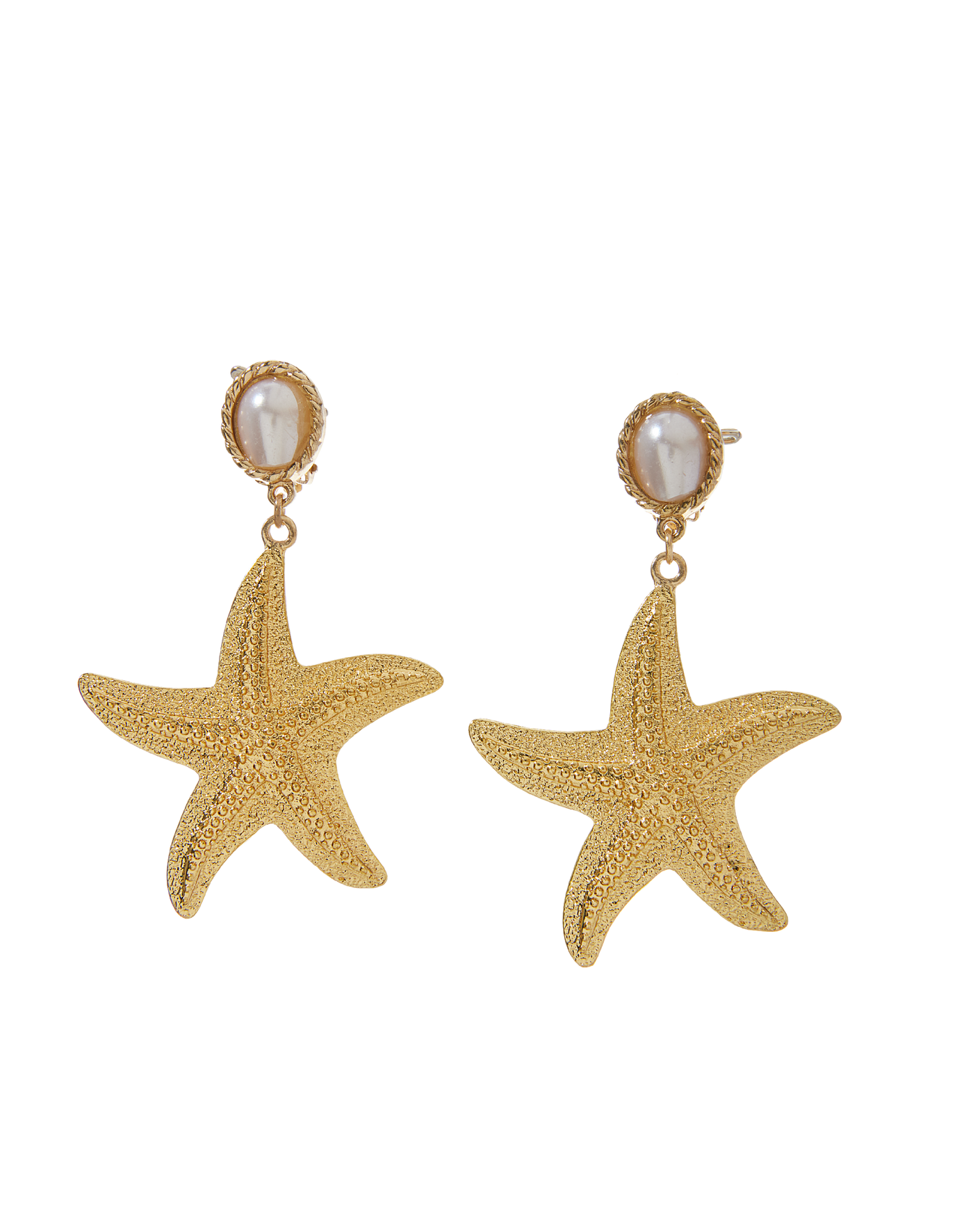 Pearl Sea Shell Earring Gold