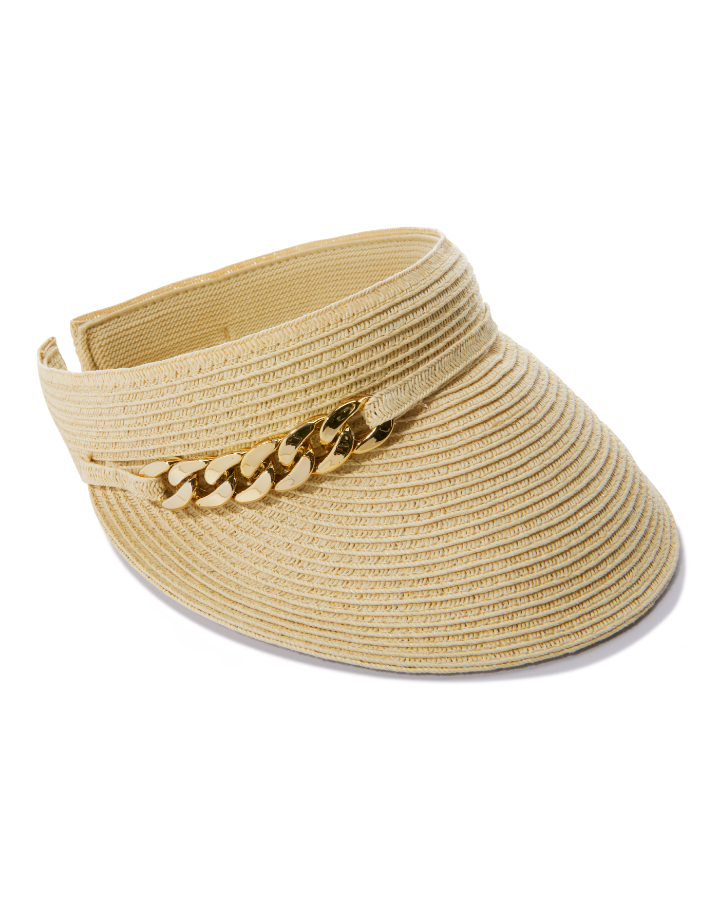 Straw Chain Visor Natural