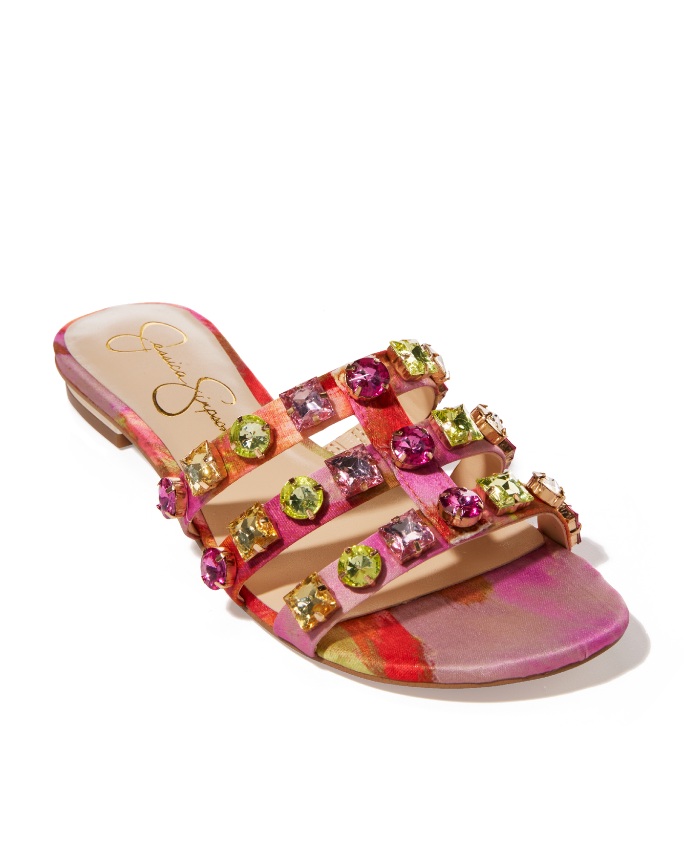 Crystal Embellished Slide Multi