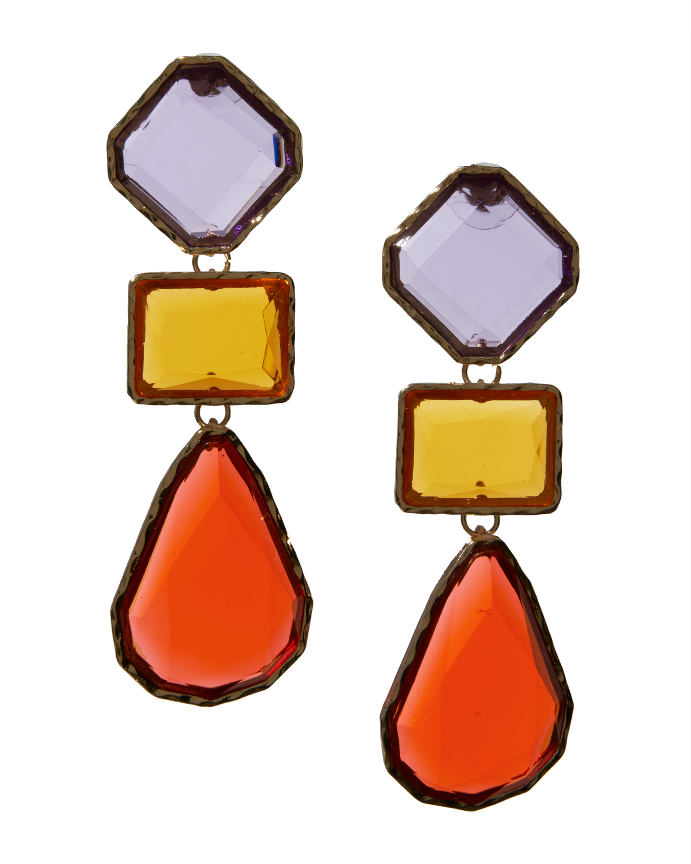 Gem Teardrop Earring Multi