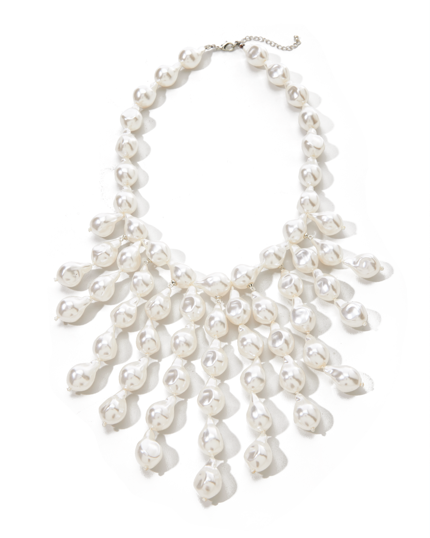 Statement Pearl Necklace White