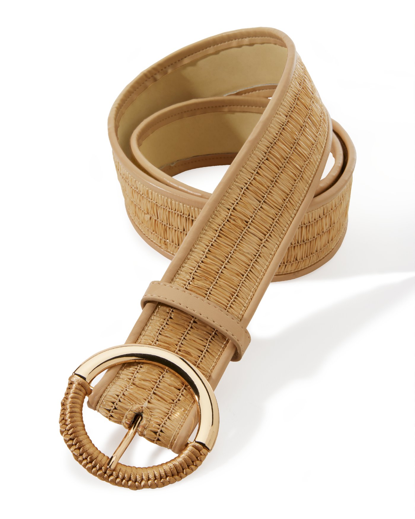 Wide Waist Woven Belt Natural