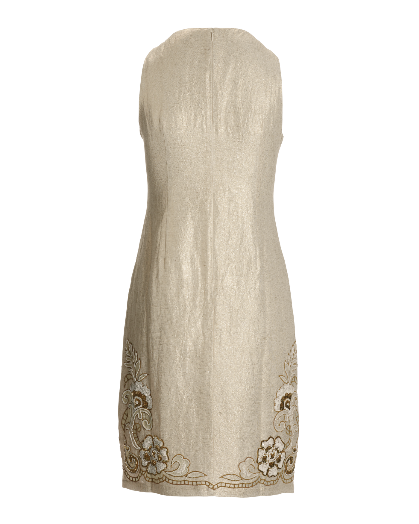 tan beaded dress Embroidered and Shimmer Linen Sheath - LAST CHANCE SALE Essense of Australia Wedding Size:15.5 / 33 and special cultural events