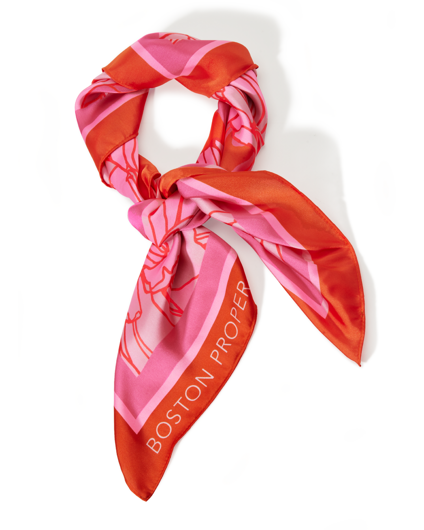 Boston Proper Love Is In Bloom Scarf Pink Multi
