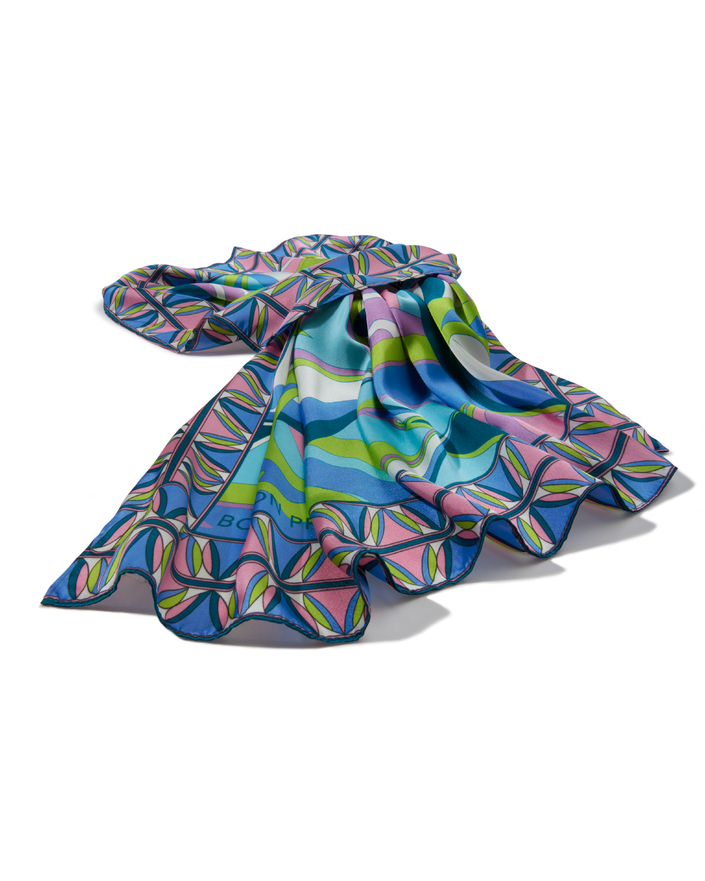 Boston Proper Abstract Scarf Blue Multi