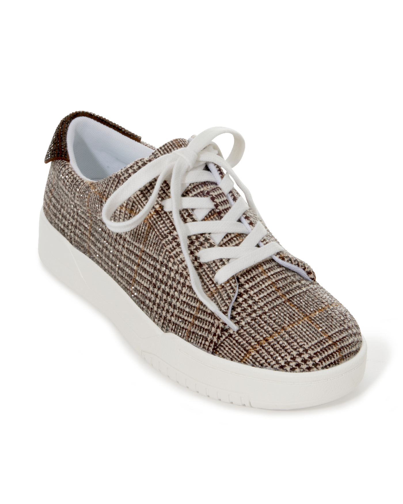Plaid Embellished Sneaker Brown Multi