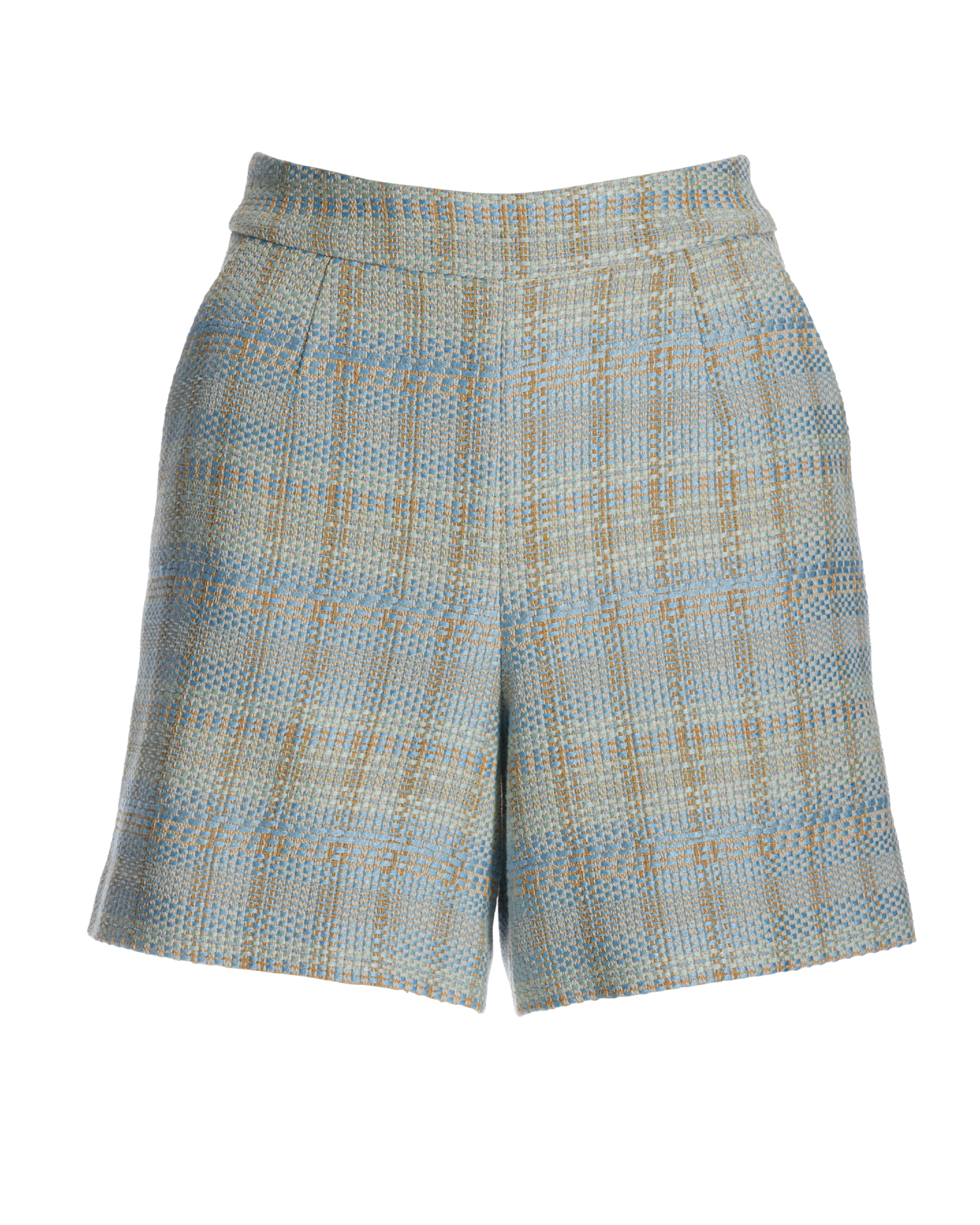 Shift Into Neutrals Tweed Trouser Short - Blue Multicolor – Boston