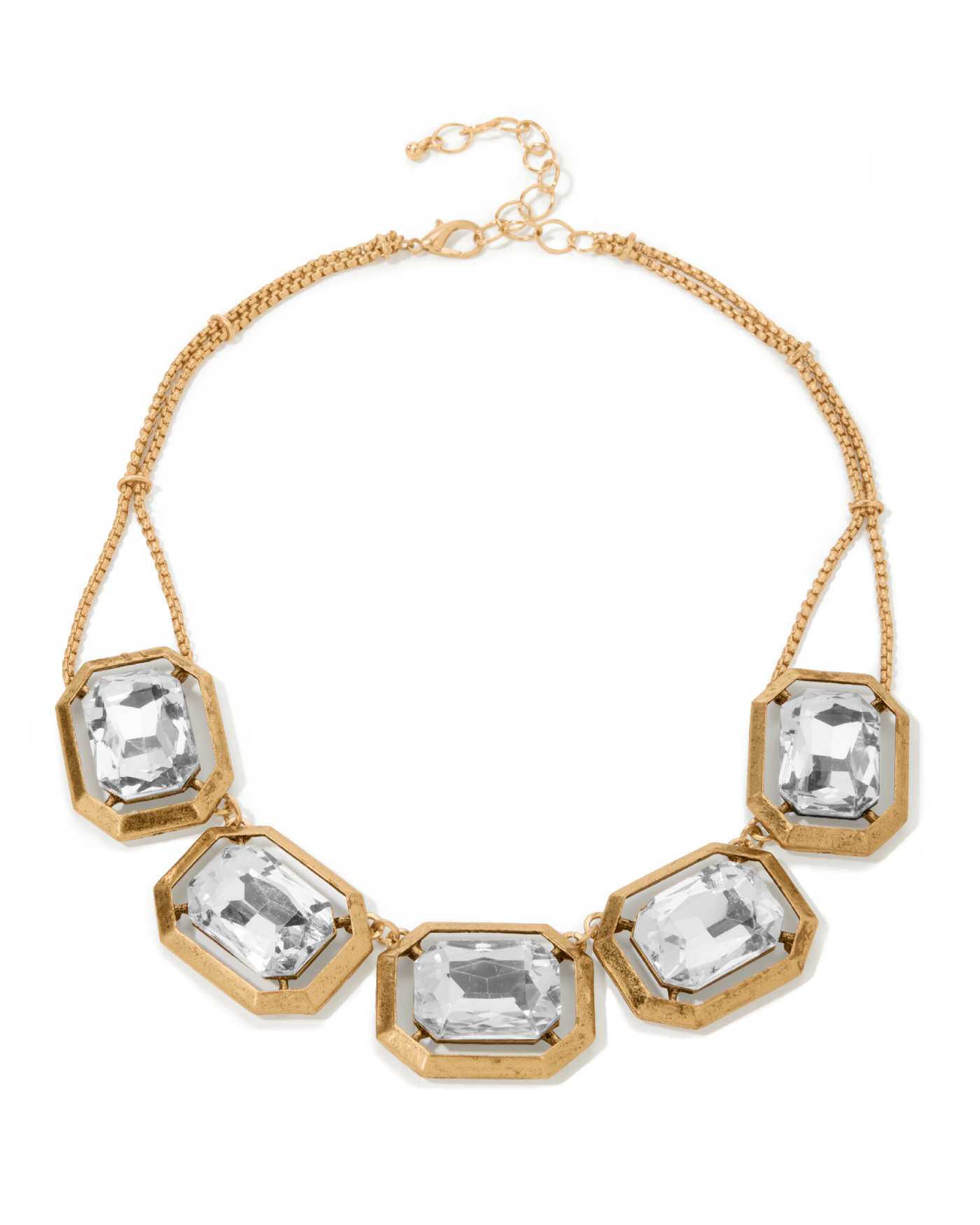 Gem Gold Necklace Brass/Gold