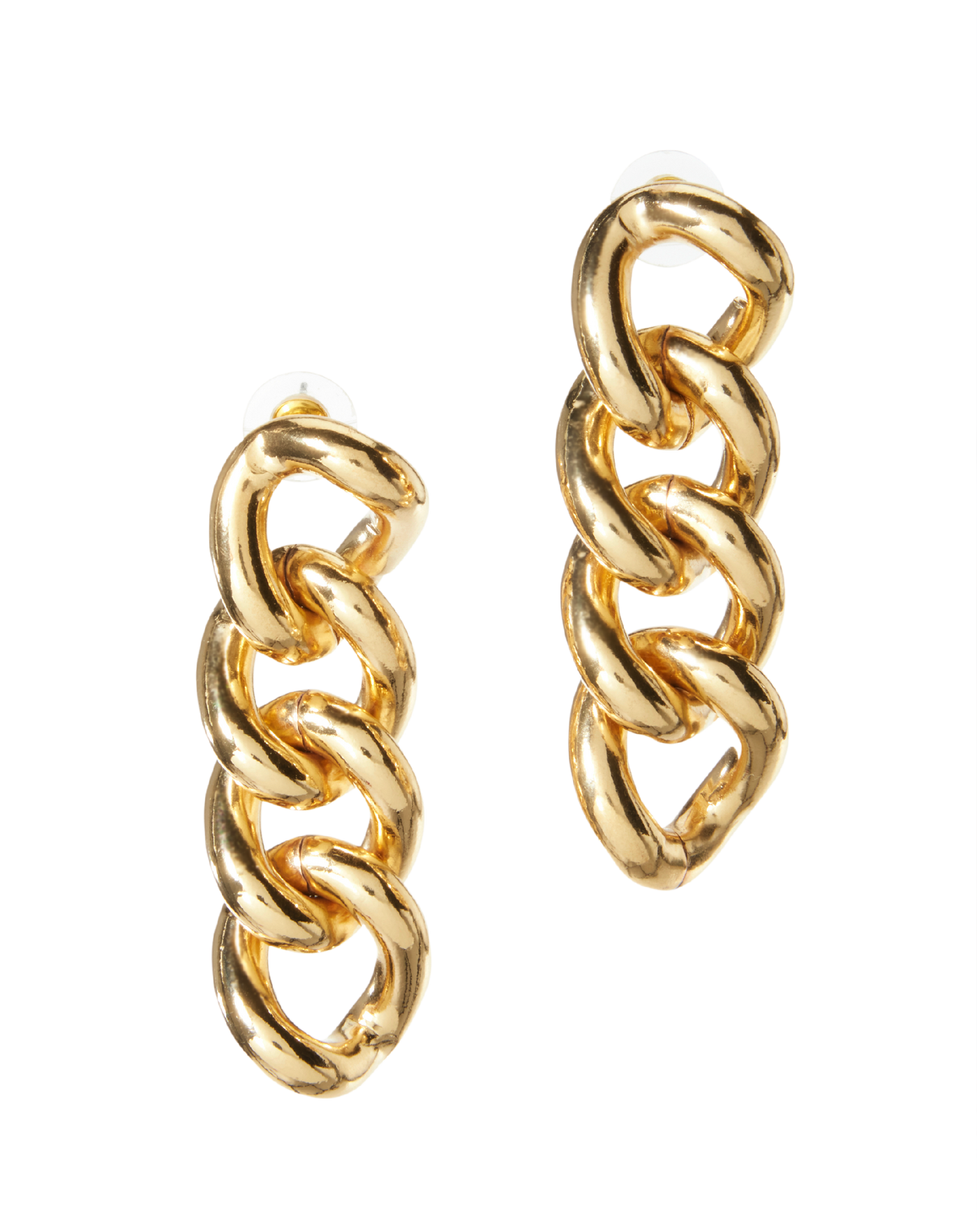 Chain Link Drop Earring Gold