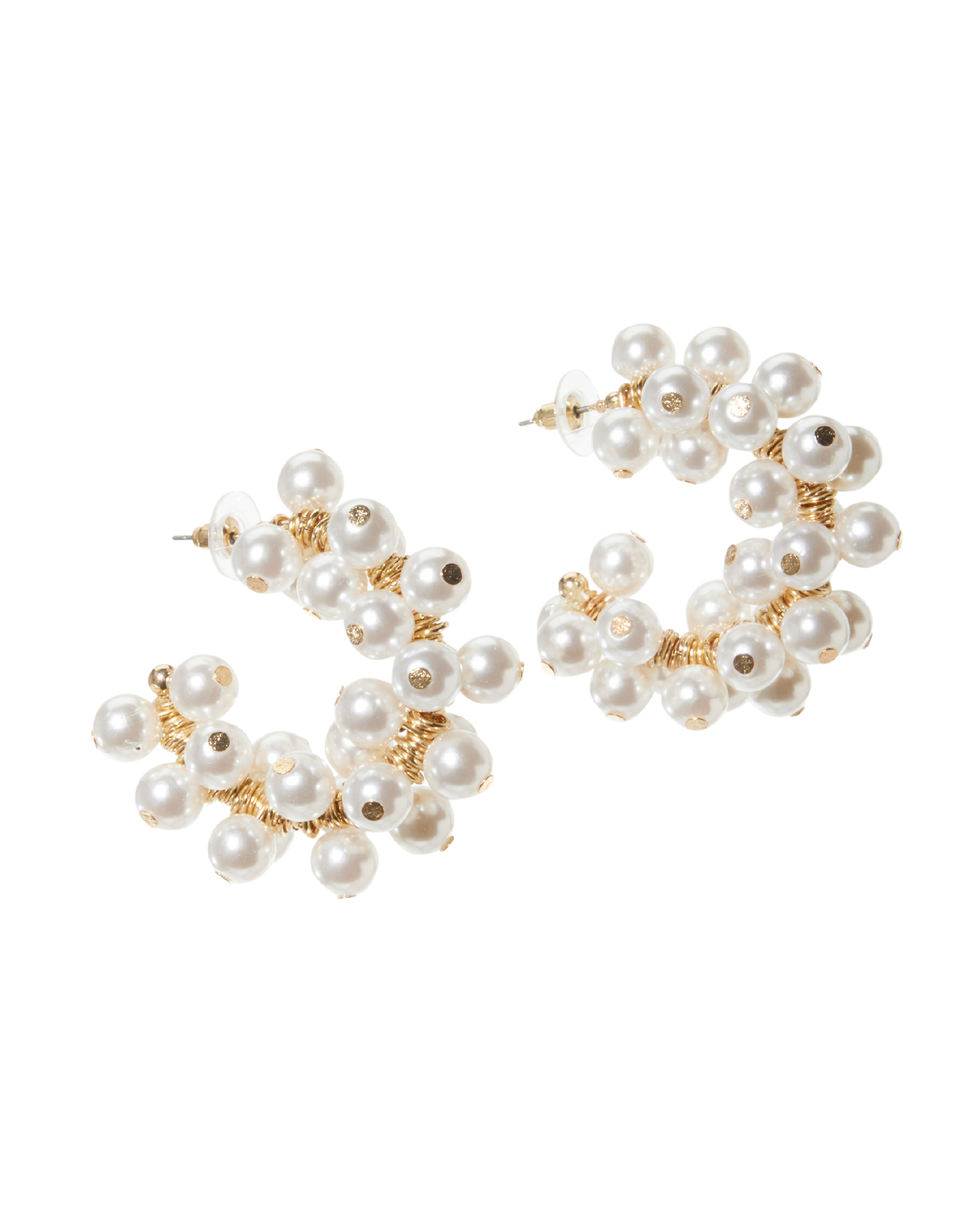 Pearl Hoop Earring 2CO65 (Archived) White Pearl