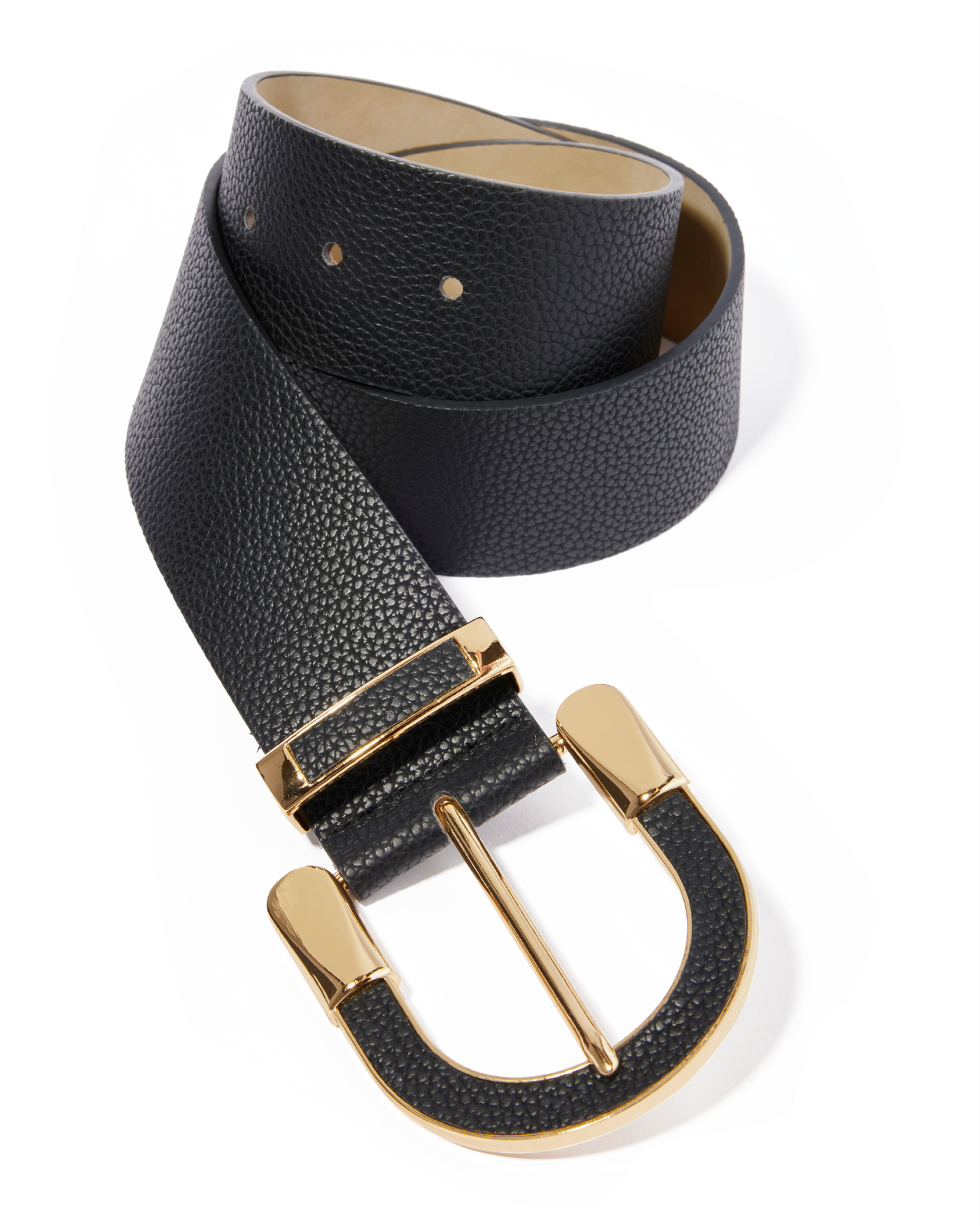 Gold Buckle Belt Black