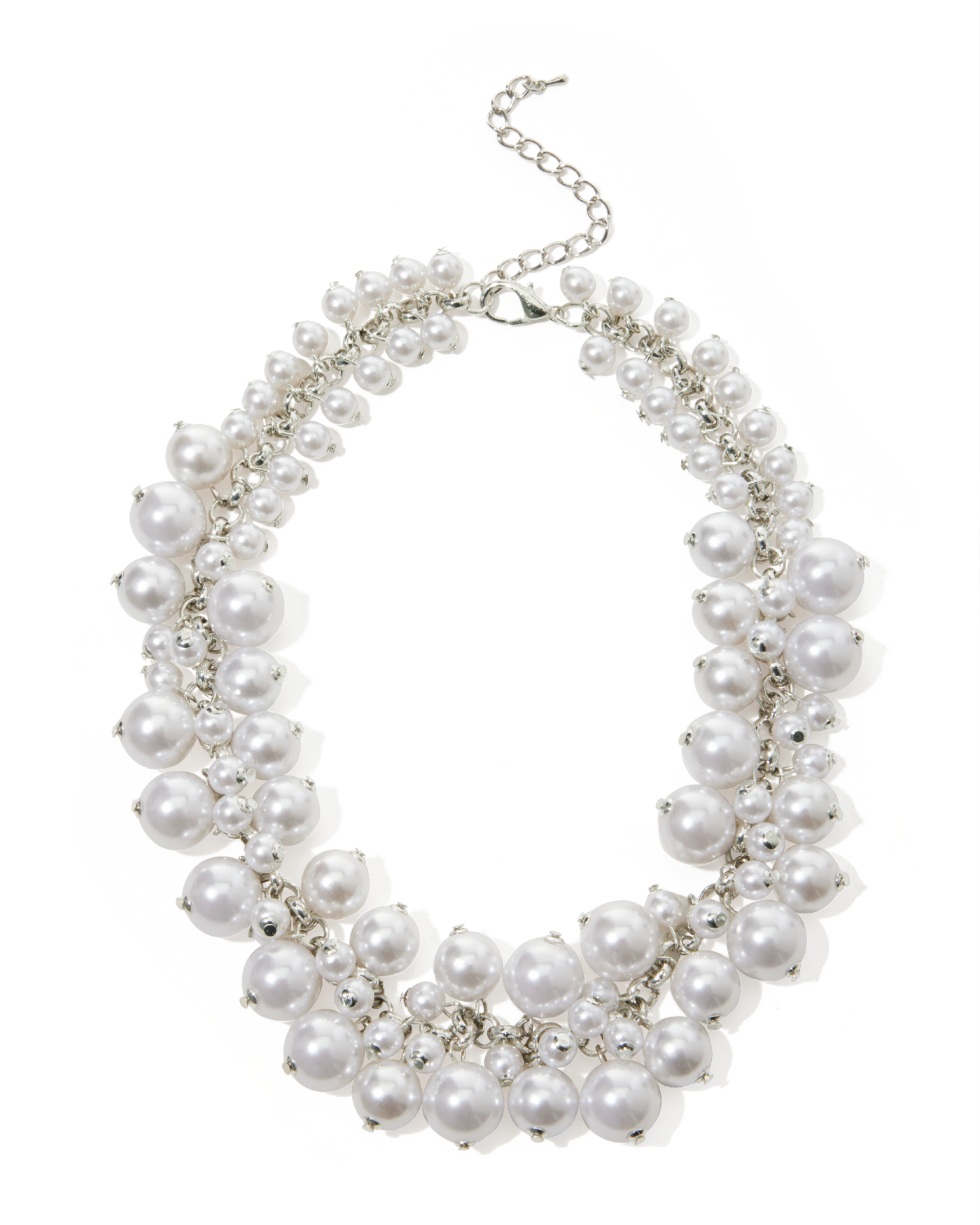 Silver Pearl Necklace Pearl/Silver